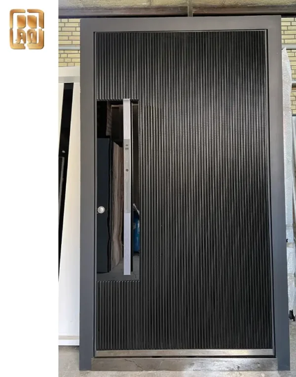 درب لابی پیوت ترکیبی شیشه و MDF