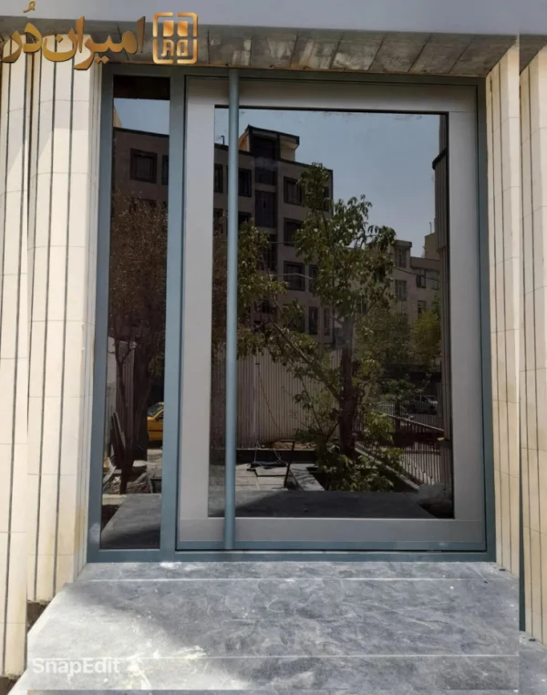 درب فریملس پیوت شیشه لمینت
