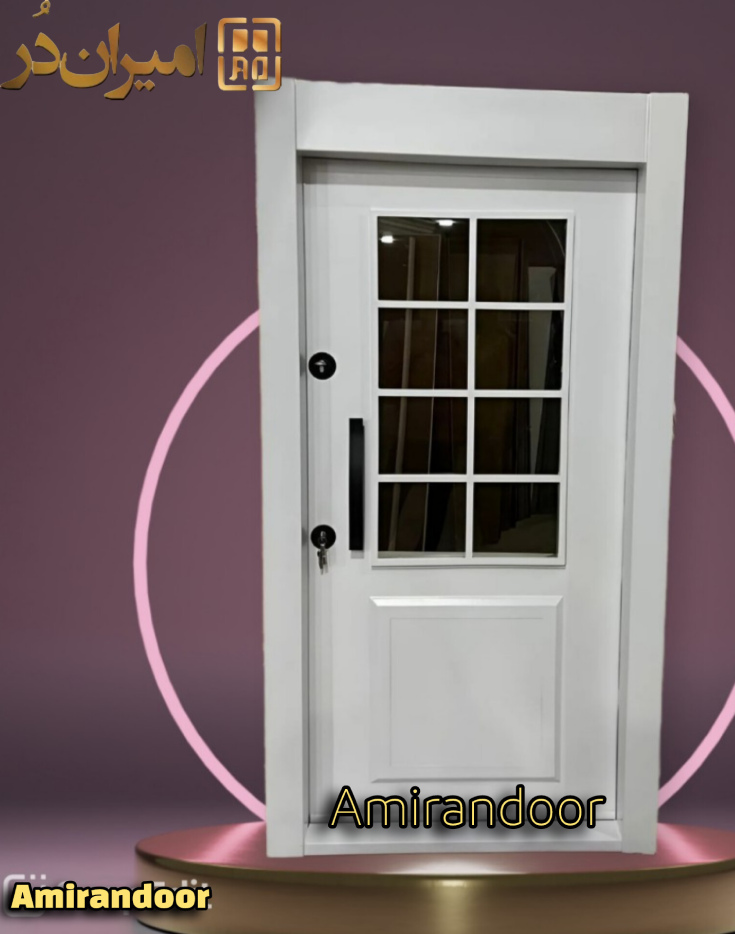 قفل اثر انگشتی دیجیتال امیران درب ضد سرقت ورودی رنگ سمباده ایمدل K90+ White ( درب ضد سرقت ورودی رنگ سمباده ای