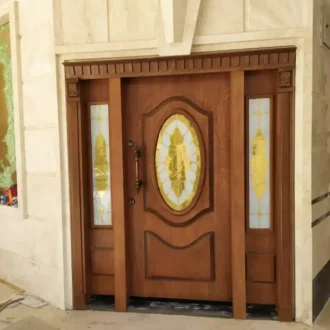 درب کلاسیک منبت‌کاری دست‌ساز سنتی